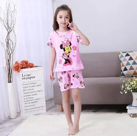 boys and girls fashion Sleepwear children's giftsNew Arrival Children's short-sleeved shorts suit cartoon cute pajamas - Цвет: style 3