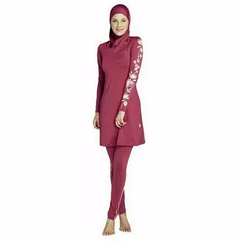 

Embroidery Muslim Swimwear Women Plus Size Islamic Hijab Islam Burkinis Beachwear Bathing Suit Beachwear Swimsuit Sport Clothing