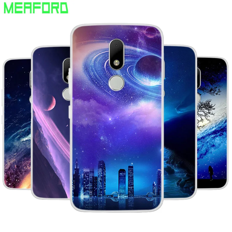 

Silicone Case For Moto M Soft Art Space Print Back Cover For Motorola Moto M XT1662 XT1663 MotoM Clear TPU bumper Phone Case