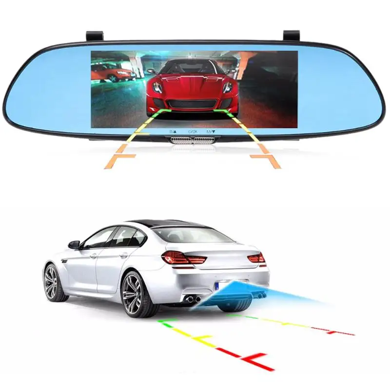 

VODOOL 7" Car Camera DVR Dual Lens Rearview Mirror Video Recorder HD 1080P DVR Mirror Dash Cam High Quality