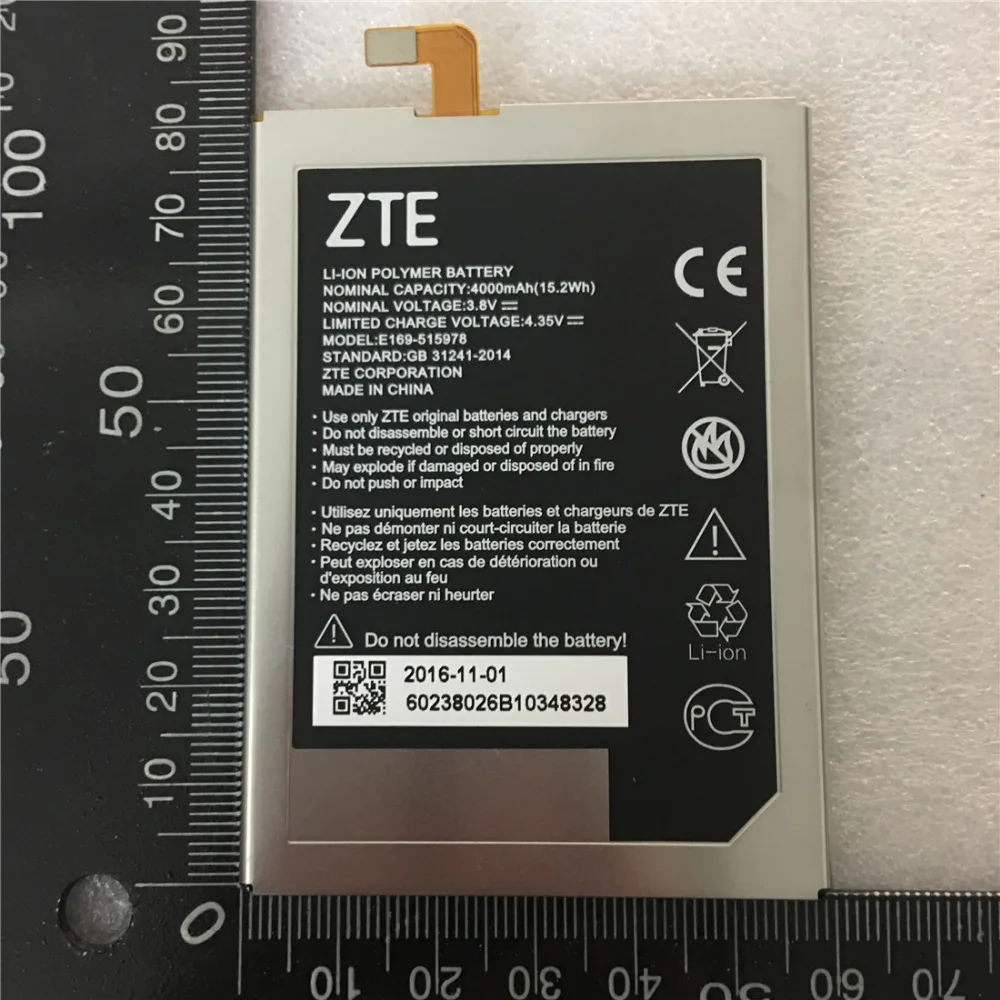 

New Original E169-515978 E169 515978 4000mAh Rechargeable Phone battery For ZTE Blade X3 Q519T D2 A452 Smart Mobile Phone