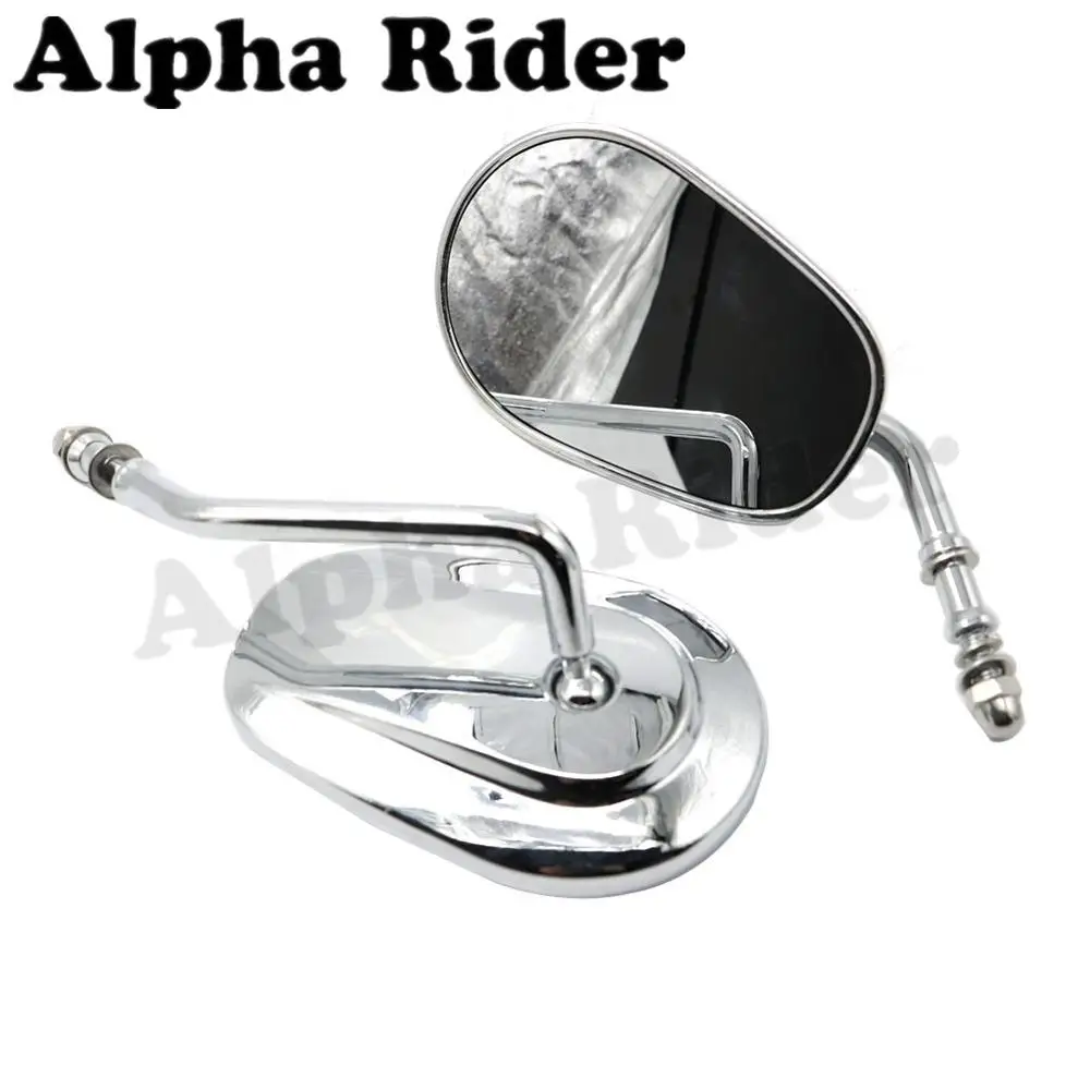 

Upper Mount Rearview Rear View Mirrors for Harley Sportster Dyna Softail Fat Boy Breakout Touring Street Electra Glide Road King