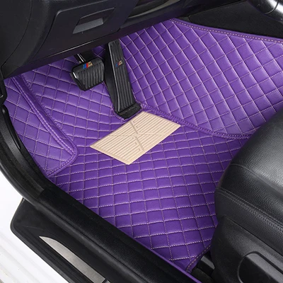 Автомобильные коврики HLFNTF на заказ для KIA All K2 k3 k4 k5 Cerato Sportage Optima Maxima carnival rio ceed, автомобильный коврик, тюнинг автомобиля - Название цвета: purple
