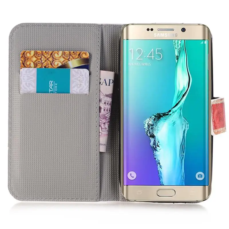 Для samsung Galaxy s3 s4 s5 mini s6 s7 edge plus s7562 s7390 note 3 4 5 искусственная кожа Чехол для телефона с бабочками Fly с цветочным печатным рисунком с откидной крышкой