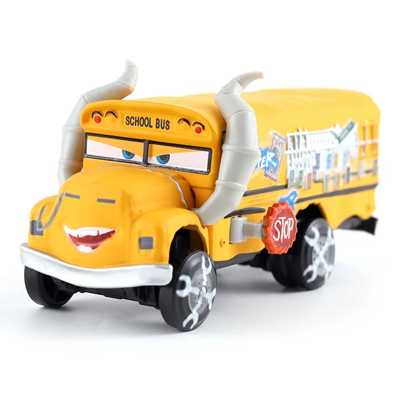Disney Pixar машина 3 2Die литая Игрушечная машина пожарная машина школьный автобус бульдозер Металлический Игрушечный Автомобиль детский подарок на день рождения Рождество