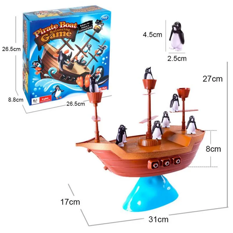Креативная Пиратская лодка Пингвины балансирующая игра Интерактивная балансирующая игра для детей обучающая развивающая игрушка Детские Настольные домашние игрушки