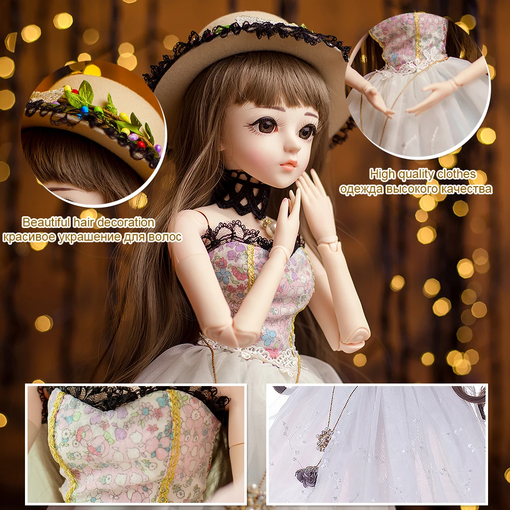 UCanaan 60 см 23 6 ''BJD SD куклы в одежде наряд обувь парик Макияж волос и 18 шаровых