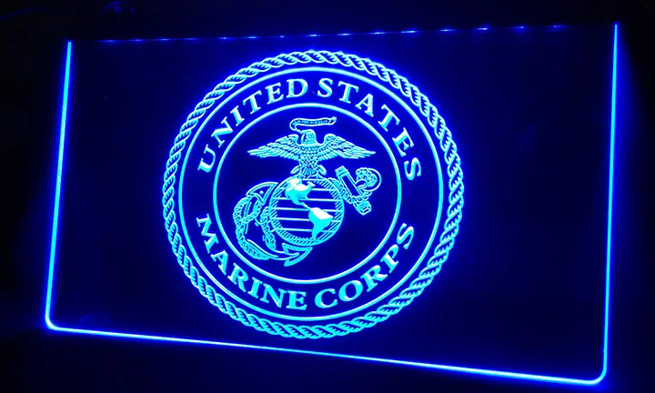 

LS391-b-US Marine Corp Military 3D LED Neon Light Sign Customize on Demand 8 colors to choose