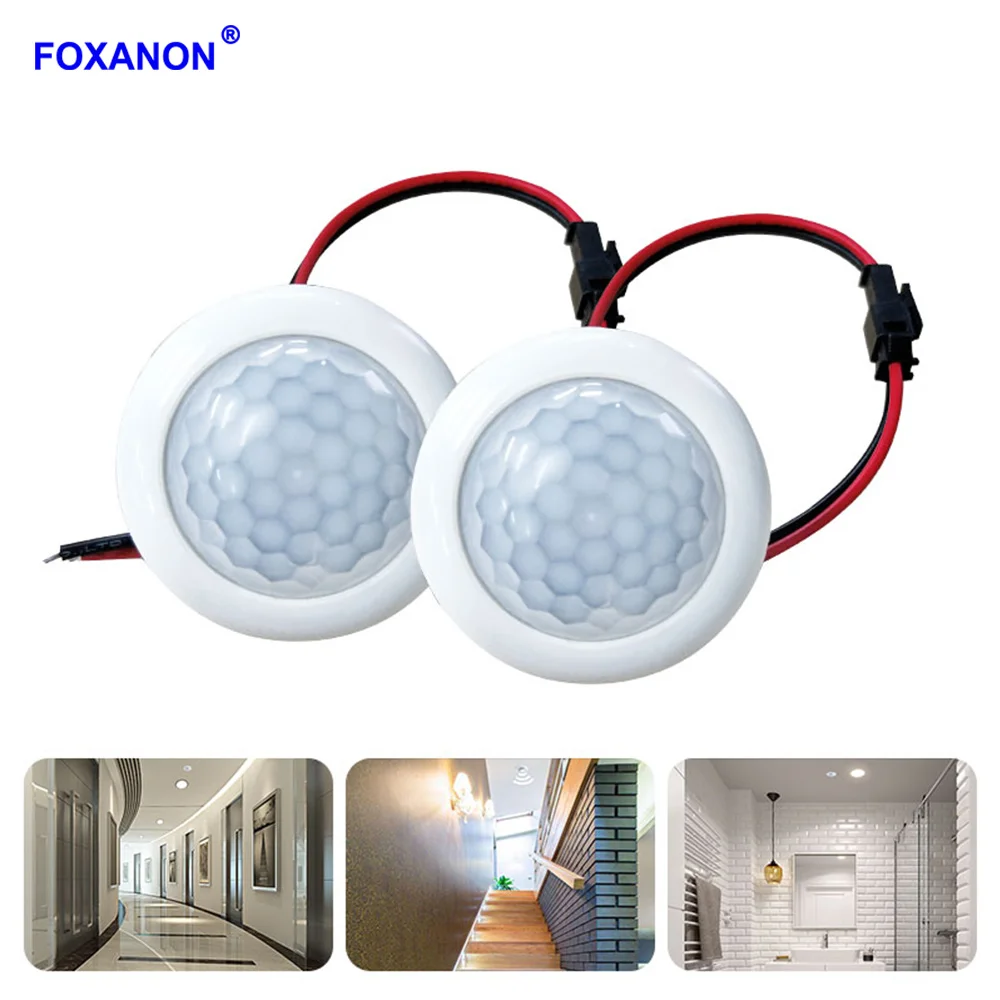 

Foxanon PIR Motion Sensor Switch AC220V 110V 50/60HZ Auto ON / OFF IR Infrared Human body Indction Sensor light Control Detector