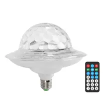 E27 RGB светодиодный светильник 3 Вт вращающийся хрустальный магический шар для сцены, для вечеринки, для диджеев, дискотека, цветной светильник, вечерние лампы, светильник для украшения дома