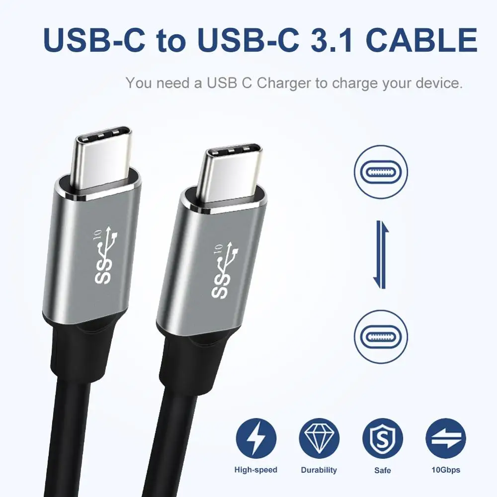 Кабель type-C-type-C USB C-USB C 3,1 Gen2 20V 5A PD 10 Гбит/с 4K60 Thunderbolt 3 для Ipad pro/nintendo Switch