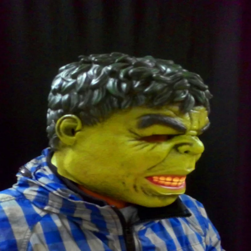 Special Product  Avengers Hulk Green Headgear Robert Bruce Banner Cosplay Costumes Mask Full Face Adult Latex Party 
