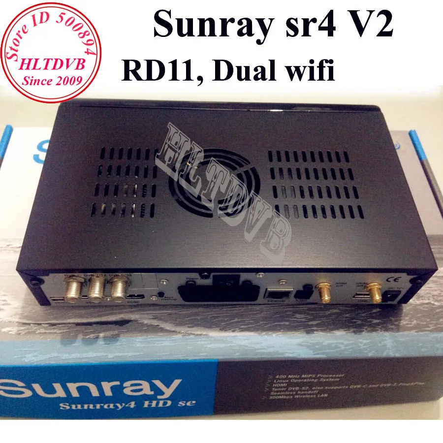  Best Model Sunay sr4 V2 dual wifi Sim2.20 Satellite tv Receiver sunray 800se v2 Flash 1GB  521MB RAM bcm4505 tuner REV.E 