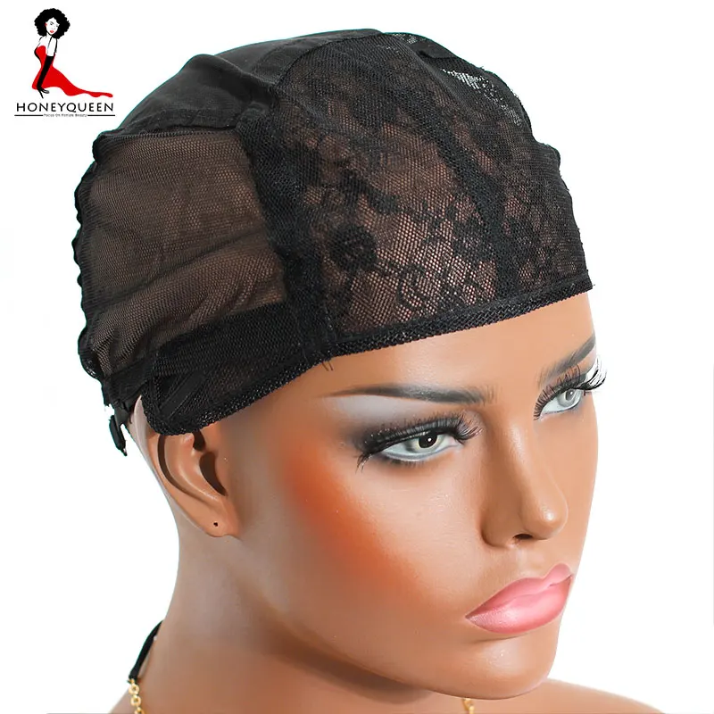 Popular Glueless Full Lace Wig Cap 10 Pcs Lot Black Color Wig Net Cap