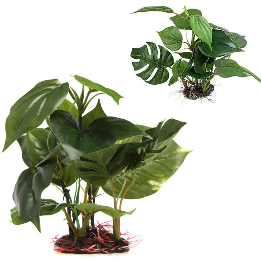 Adeeing искусственный Моделирование Monstera Deliciosa воды растения для аквариума аквариумный Декор