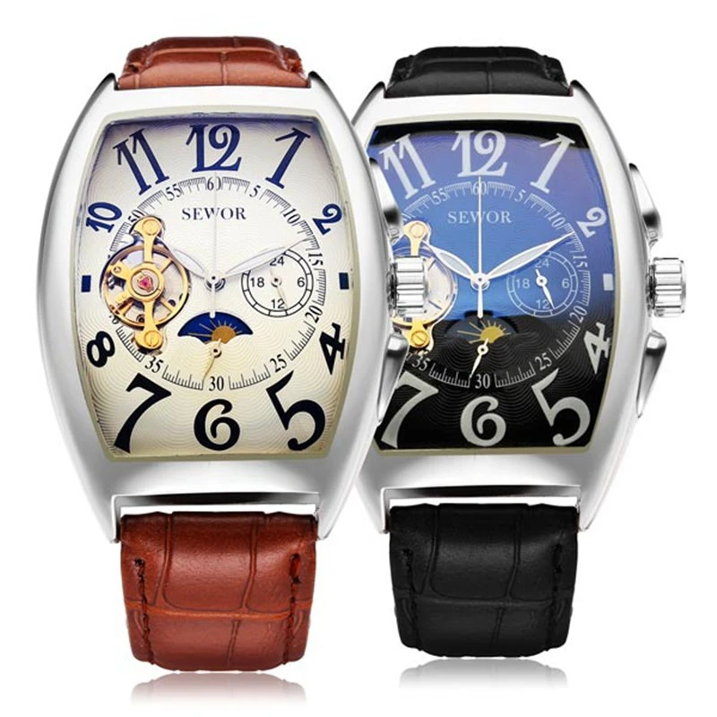 Sewor Mens Mechanical Business Watch Stainless Steel Dress Clock Self Winding Automatic Fashion Brand Wristwatch with Date SWQ01 Sewor Mens Mechanical Business Watch Stainless Steel Dress Clock Self Winding Automatic Fashion Brand Wristwatch with Date SWQ01