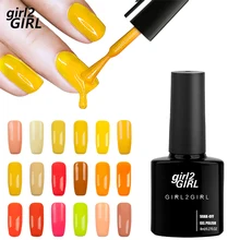Гель-лак для ногтей Girl2girl, 8 мл, замачиваемый УФ-гель для ногтей, Гель-лак для ногтей, желтый, оранжевый набор
