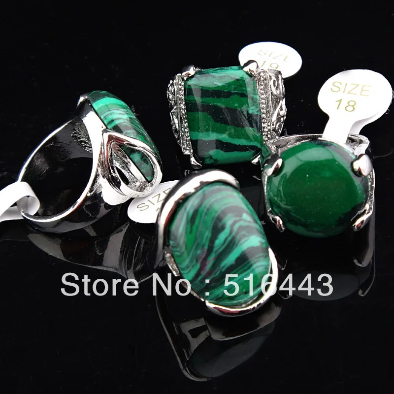 10 шт. женские и мужские кольца из натурального малахита|jewelry lots|wholesale jewelry lotswholesale