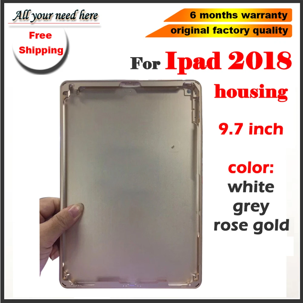 

9.7 inch For iPad 9.7 (2018 Version) for ipad air 2 For iPad 6 6th Gen A1954 A1893 Back Battery Cover Housing Rear Door Panel