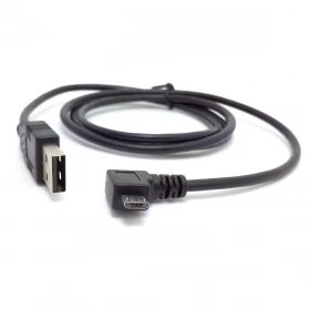 

100pcs Left angled 90 degree Micro USB Male - USB Data Charge Cable 1m 100cm 3ft for i9100 9220 9250
