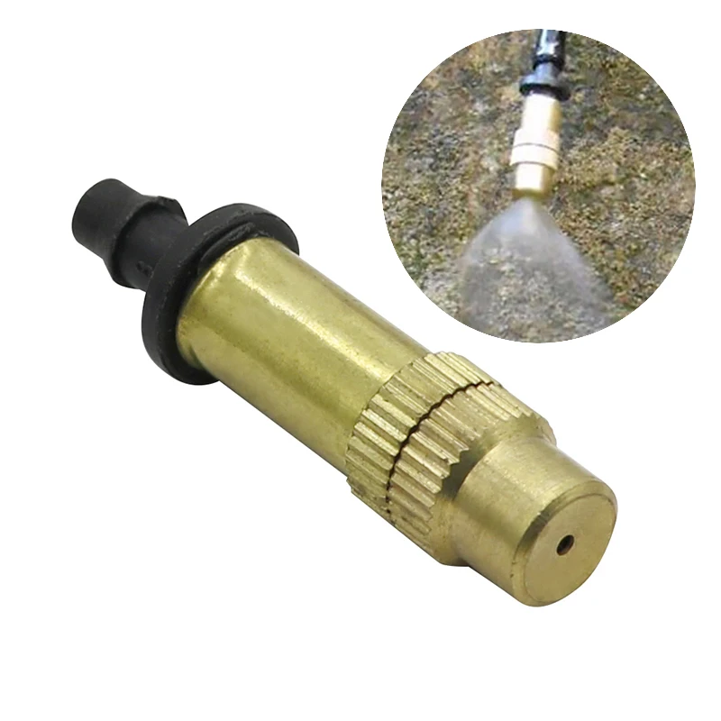 

1/4" Copper Atomized Agriculture Greenhouse Garden Watering Sprinkler Mist Irrigation Spray Nozzles Brass Water Fog 10 Pcs