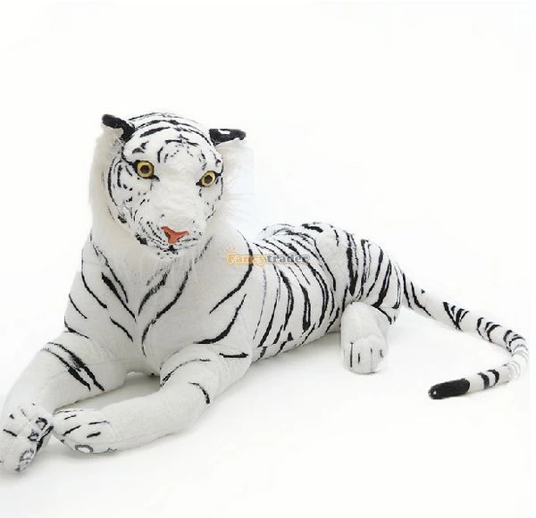 large white tiger stuffed animal