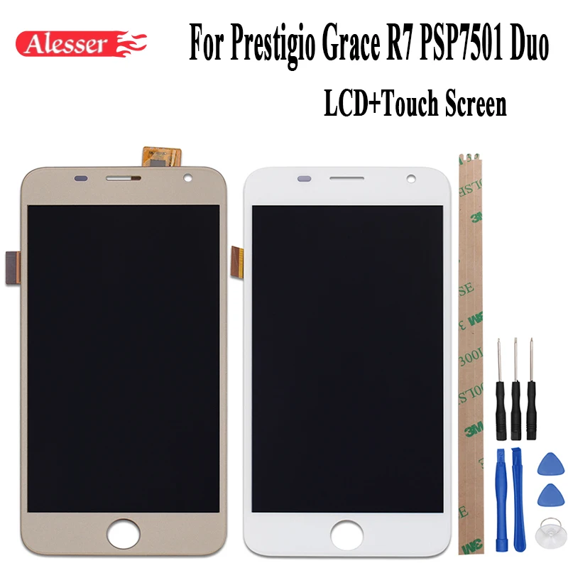 

Alesser For Prestigio Grace R7 PSP7501 Duo LCD Display +Touch Screen Screen Digitizer Assembly 5.0 Inch+Tools +Adhesive