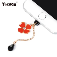 YOKIRIN зарядки алмазной пыли плагин закупоривать Anti-Dust Вилки для Apple iPhone 6/6 S 7 8 плюс X набор защиты телефона гаджеты