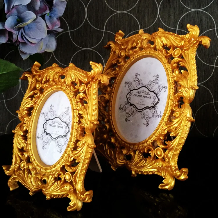 

European style photo frame relief Rubens gold-plated luxury square pendulum frame