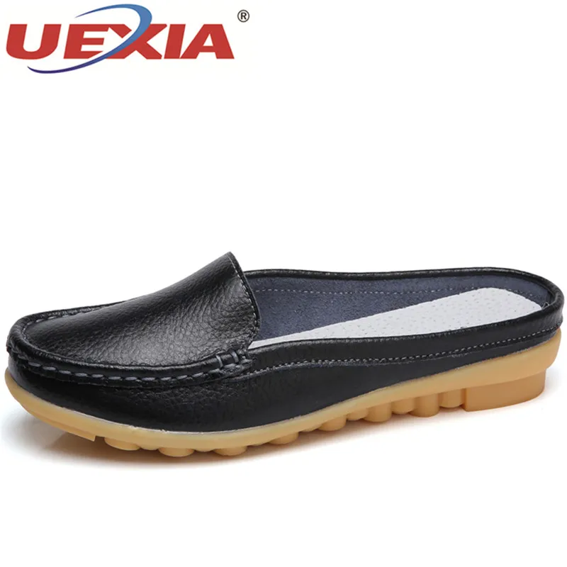 

UEXIA New Women's Shoes Leather Moccasins Ladies Female Driving Ballet Casual Mother Loafers Shoe Soft Leisure Flats Footwear
