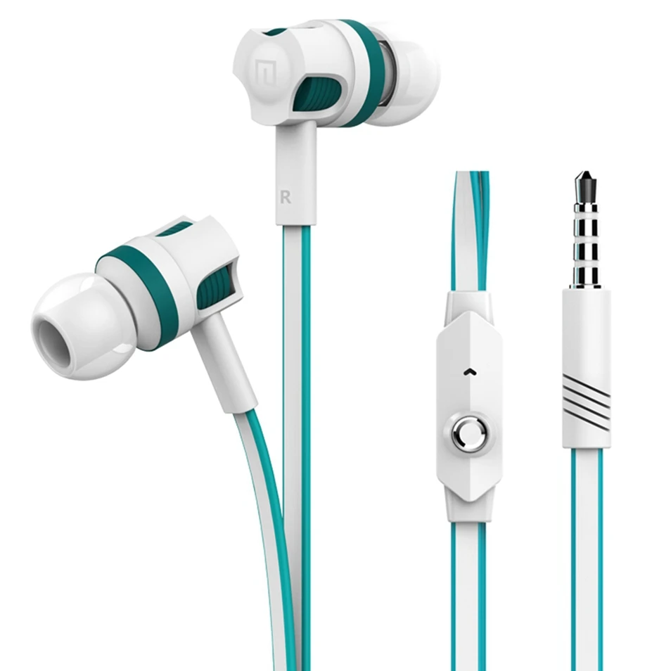 WhaY Wired 3.5mm Jack Earphone In Ear Flat Cable Stereo Bass Earbuds Headset with Mic for iPhone 6 Samsung Xiaomi Hifi Headphone (11)