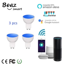 Смарт-лампочка WiFi Пульт дистанционного управления 5 Вт GU10 Точечный светильник теплый белый RGBCW красочный Диммируемый Светильник Новинка Светодиодный светильник рождественские украшения