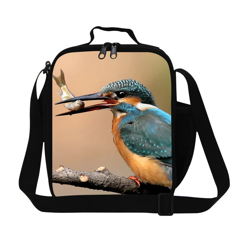 Cute Bird print insulated lunch bag for adults work,personalized