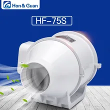 Hon&Guan 3'' Extractor Fan High Efficiency Mixed Flow Ventilation System Exhaust Air for Bathroom Kitchen Inline Duct Fan HP-75S sxdool 6 6inch 150mm room ventilation inline duct mixed flow fan 510cmh 300cfm 110 120vac 220 240vac 4200rpm speed control