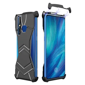 

R-Just Luxury Panther Magnetic Cases for VIVO IQ OO Aluminum Bumper Magnetic Protection Cover for VIVO X27 Shell Coque