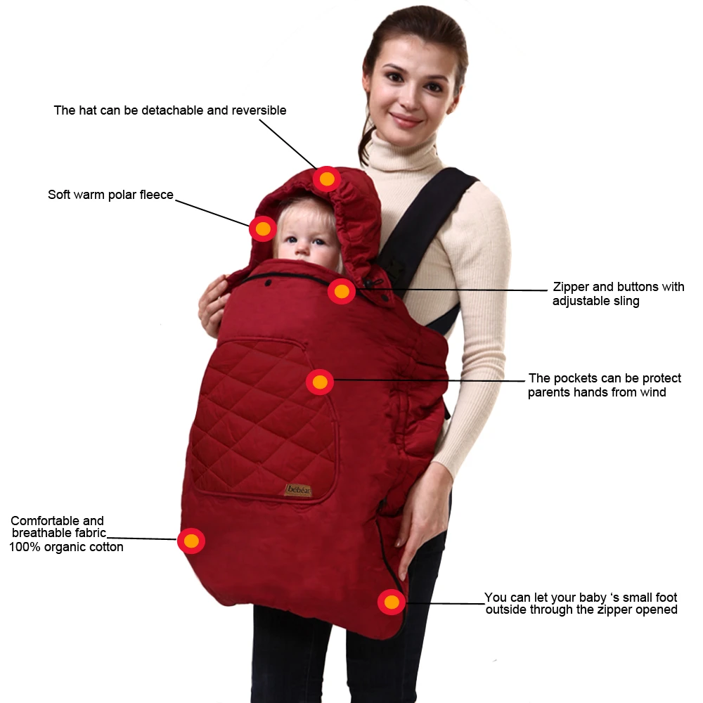 Bebear Newborn Baby Blanket Baby Backpack Carrier Cover For Newborns Winter Infants Swaddle Blanket Decke Fleece Sleeping Bag Envelope Clutch Blanket Beddingblanket Heater Aliexpress