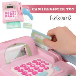 Игрушечная касса ролевые игры обучающая игрушка со сканером Звук Музыка микрофон калькулятор играть деньги продуктовые игрушки для детей
