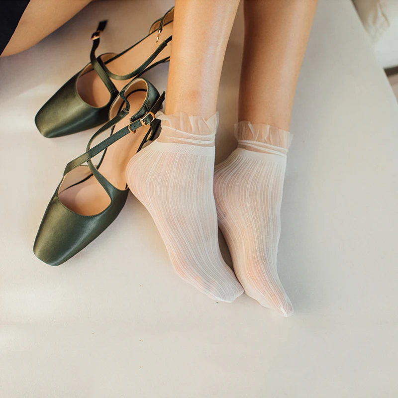Длинные носки 2019 г. Новые сетчатые весенние носки однотонные тонкие носки женские носки высококачественные кружевные 1 пара модных мягких