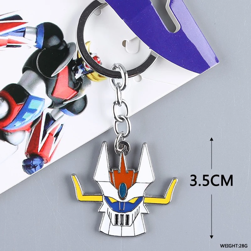 

UFO Robot Grendizer Helmet 5pcs/set Pendant Marine Spazer Helmet Key Chains Doll Anime Zinc Alloy Material Toy Brinquedos