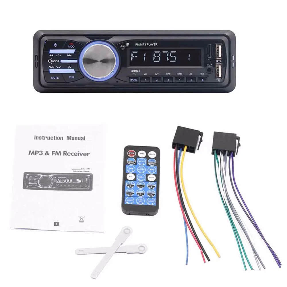 

NoEnName_Null 1010BT Car Radio Stereo Player Digital Bluetooth Car MP3 Player FM Radio Stereo Audio USB/SD with In Dash AUX