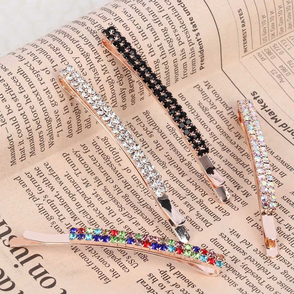Hairpin Barrette Rhinestone Crystal Bobby Pin Hair Accessories Jewelry Gifts 