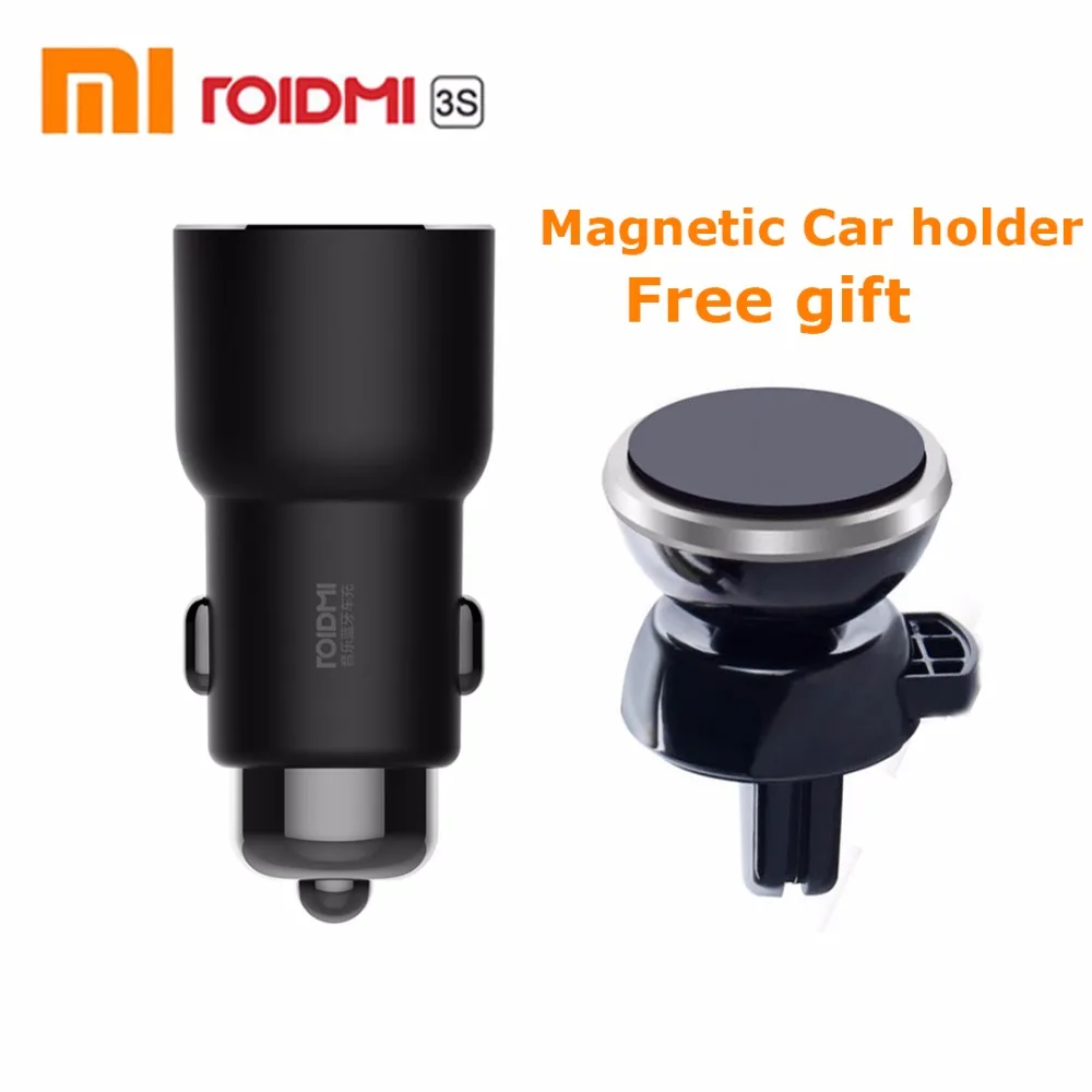 Original Xiaomi ROIDMI 3S Bluetooth 5V 3.4A Car Charger Music MP3