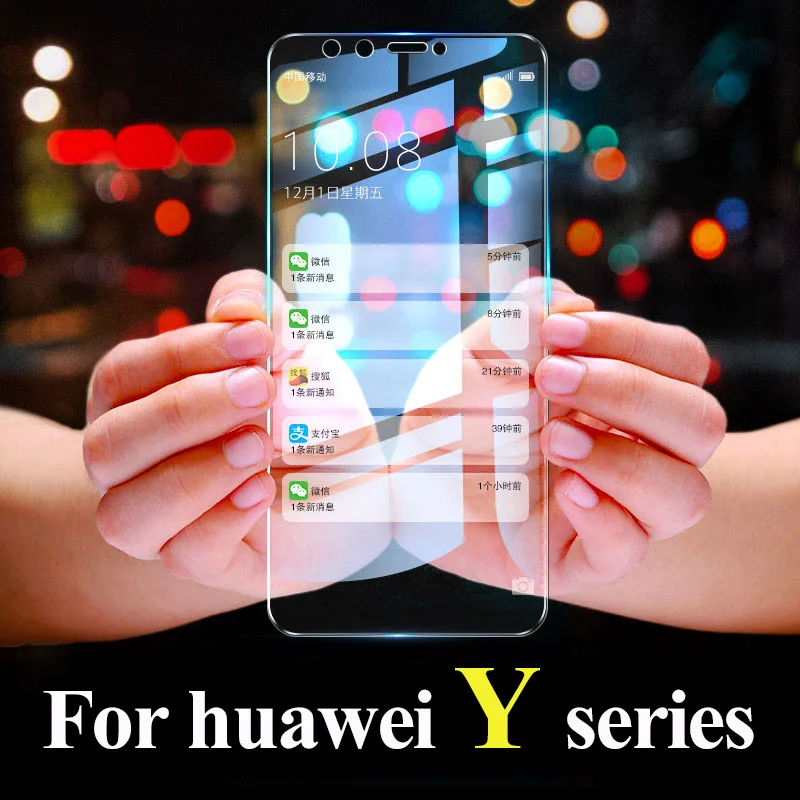 

Protective glass on for Huawei y5 y6 y7 Prime Y9 2018 y3 2017 y 5 6 ii tempered glas huawey y6prime 6y verre tremp safety sheet