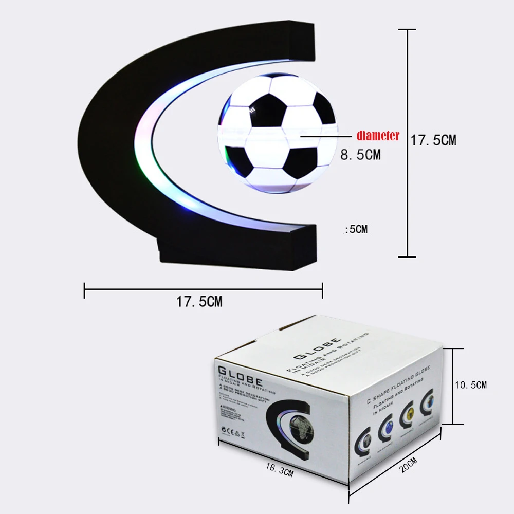 Футбольный Левитация создать вас футбольный мяч светодиодный Maglev жизни заслуживаете поклонников подарок дропшиппинг