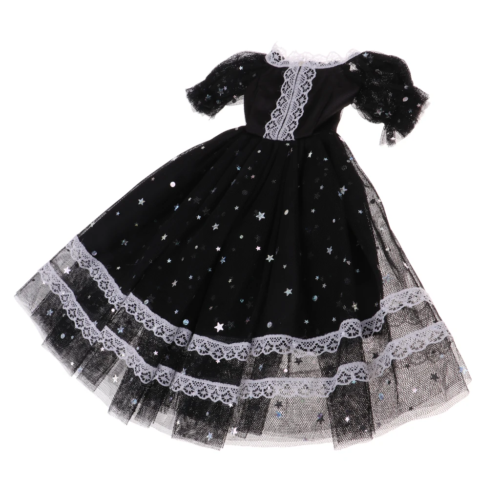 Модное платье принцессы Gauzy со звездами для 1/3 BJD 60 см вечерние платья для кукол, Декор, черные вечерние платья для кукол, модная одежда для кукол