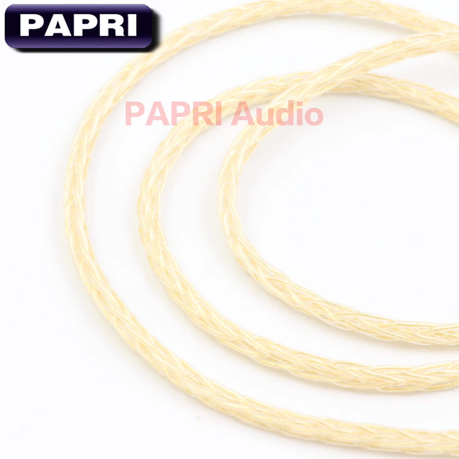 PAPRI Newest GR01 Headphone Cable DIY 4N OCC Silver Gold Plated Hifi Audio Line For Upgrade Earphone Wire Litz Structure