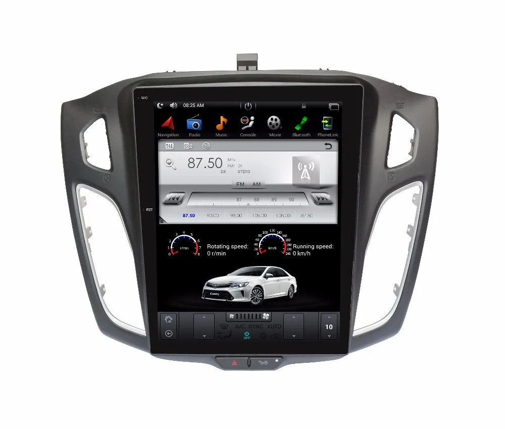 Discount Tesla style  Vertical 10.4 inch hd Android 6.0 car multimedia dvd recorder for Ford new Focus 2012-2015 gps navi autoradio BT 1