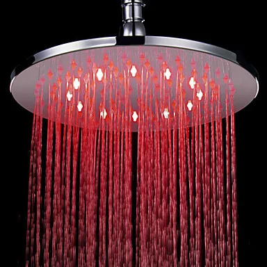 

Water Saving Rainfall LED Shower Head 10 inch Contemporary 3 Colors ,Chuveiro Duchas Quadrado