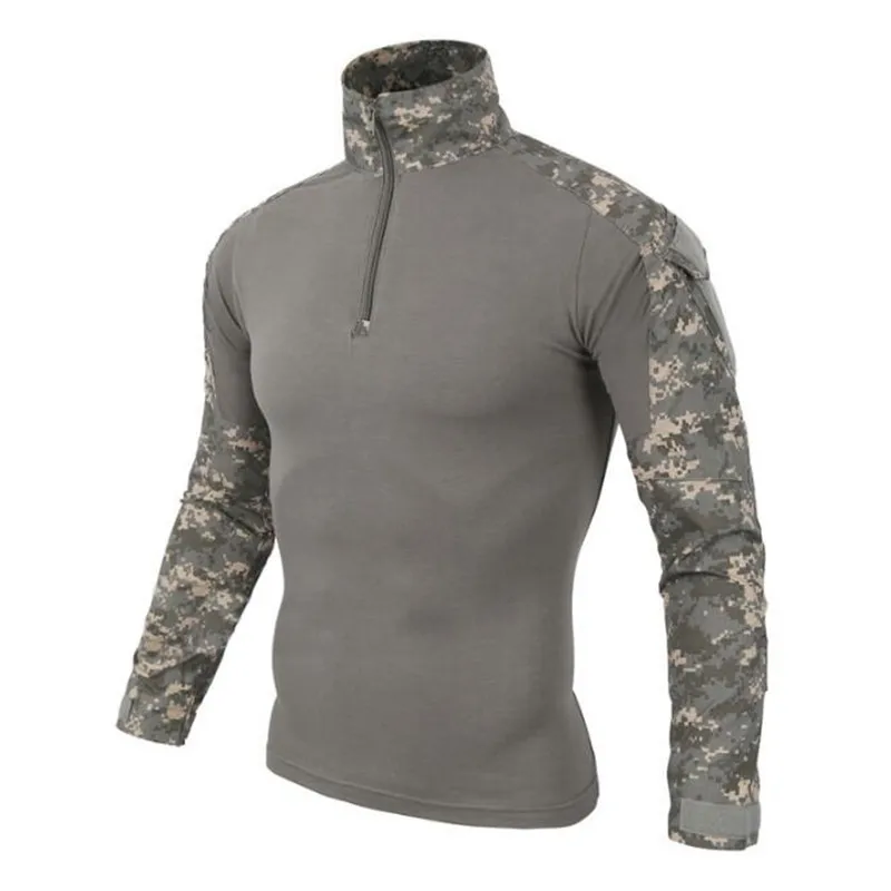 

2019 US Army Tactical Military Uniform Airsoft Camouflage Combat-Proven Shirts Rapid Assault Long Sleeve Shirt Battle Strike WF