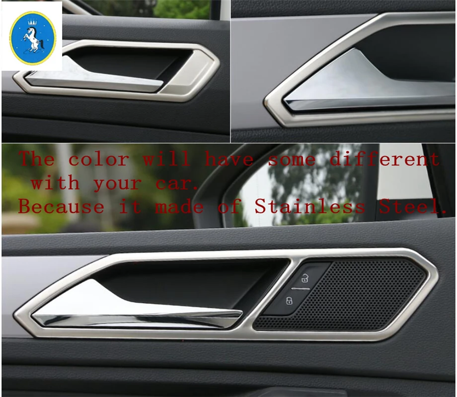 

Yimaautotrims Auto Accessory Inner Door Pull Doorknob Handle Bowl Cover Trim Fit For Volkswagen VW Tiguan 2016 2017 2018 2019